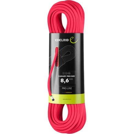 Edelrid - Canary Pro Dry Climbing Rope - 8.6mm - Pink