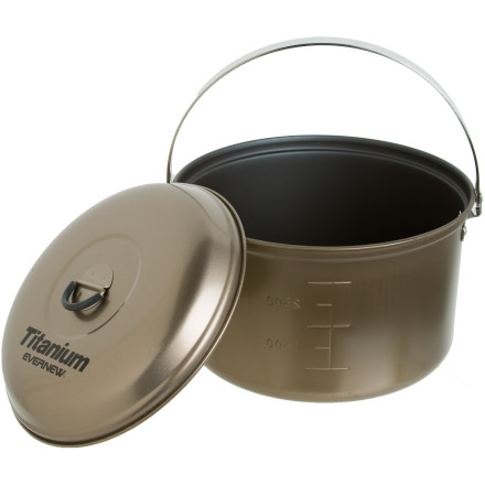 Evernew - Titanium Non-Stick Pot w/Handle - 4.0L