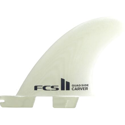 FCS - Carver II PG Quad Rear Side Byte Surfboard Fins - Clear