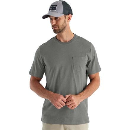 Free Fly - Bamboo Heritage Pocket T-Shirt - Men's - Fatigue