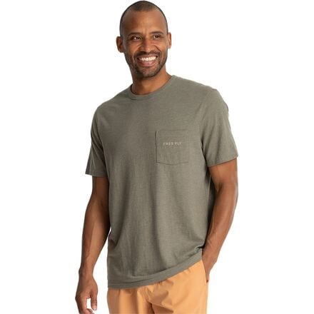 Free Fly - Trout Camo Pocket T-Shirt - Men's - Heather Fatigue