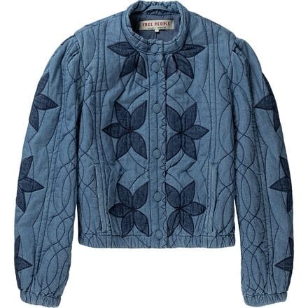 Free People - Quinn Quilted Jacket - Women's - Indigo Combo