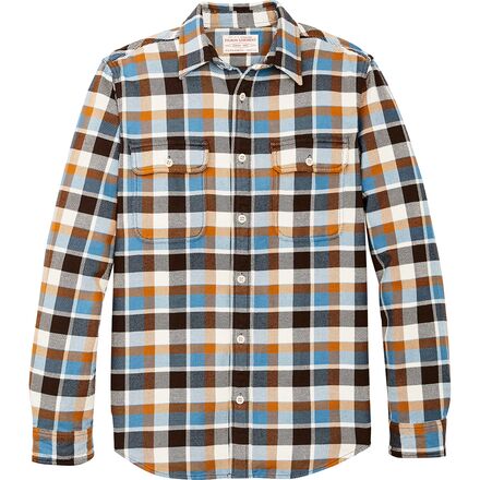 Filson - Vintage Flannel Work Shirt - Men's - Brown/Cream/Ochre/Blue