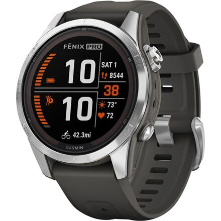 Garmin - Fenix 7S Pro Solar Sport Watch - Silver
