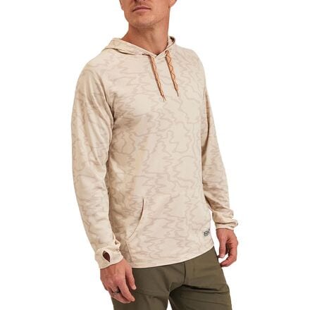 Howler Brothers - Loggerhead Sun Protection Hoodie - Men's - Ocean Motion/Off White