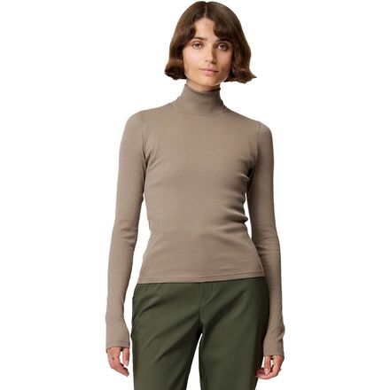 Ribbed Merino Turtleneck 02 - Women's