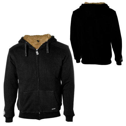 Hemp Hoodlamb Furry Full Zip Hooded Sweatshirt Mens