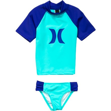 Hurley - One & Only Rashguard Swimsuit - Toddler Girls'