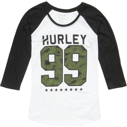 Hurley - 99 Star Perfect Raglan T-Shirt - 3/4-Sleeve - Women's