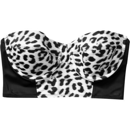 Hurley - Leopard Molded Underwire Bustier Bikini Top - Women's