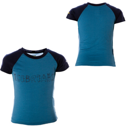 Icebreaker BodyFit150 Animal Alphabet T Shirt Short Sleeve Toddler Boys