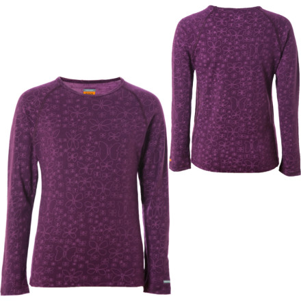 Icebreaker BodyFit 200 Crew Print Long Sleeve Toddler Girls