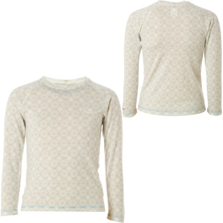 Icebreaker BodyFit 200 Crew Print Long Sleeve Girls