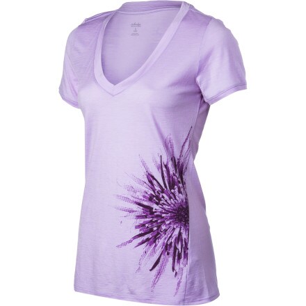 Icebreaker - Tech V-Neck Chrysanthemum Shirt - Short-Sleeve - Women's 