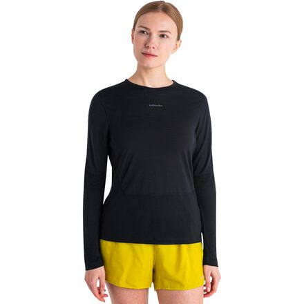 Icebreaker - Merino 125 ZoneKnit Energy Wind Long-Sleeve T-Shirt- Women's - Black