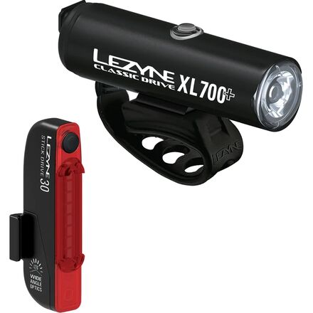 Lezyne - Classic Drive 700XL Plus + Stick Drive Light Pair - Satin Black/Black