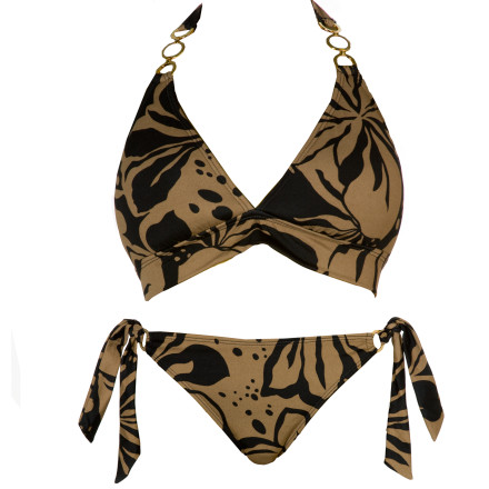 Leilani Barracuda Banded Halter Top Cali Bottom Bikini Womens