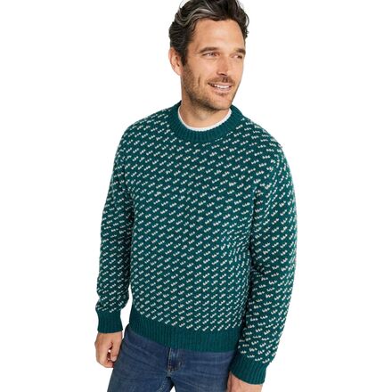 Bean's Classic Raggwool Birdseye Reg Crew Sweater - Men's
