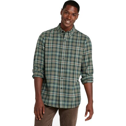 Long Sleeve Scotch Plaid Regualr Flannel Shirt - Men's
