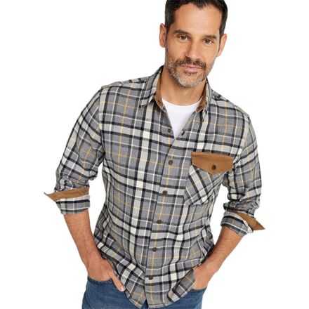 Scotch Plaid Untucked Fitted Flannel Snap Shirt - Men's