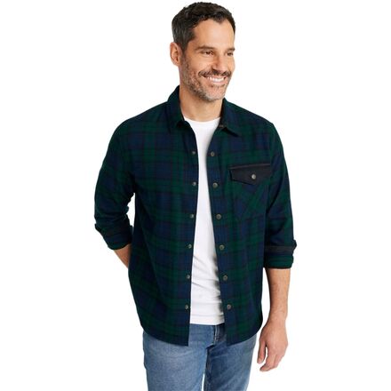 Scotch Plaid Untucked Fitted Flannel Snap Shirt - Men's