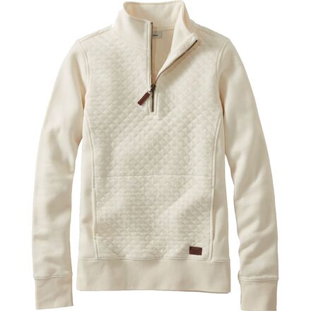 Quilted LS Reg 1/4-Zip Pullover Sweatshirt - Women's