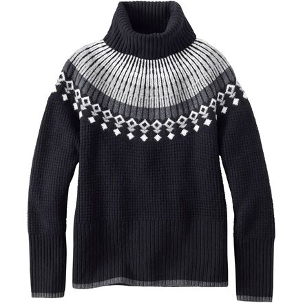 Supersoft Waffle Fair Isle Reg Turtleneck Sweater - Women's