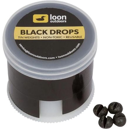 Loon Outdoors - Black Drops Twist Pots - Split Shot - Black