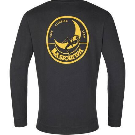 La Sportiva - Climbing On The Moon Sweatshirt - Men's - Carbon/Giallo