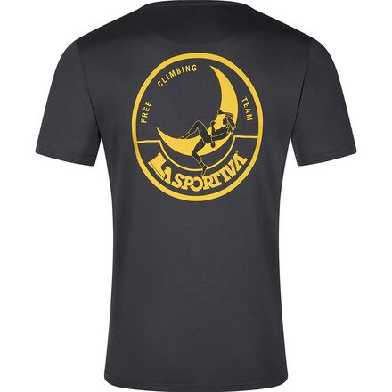 La Sportiva - Climbing On The Moon T-Shirt - Men's - Carbon/Giallo
