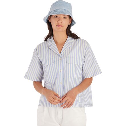 Marmot - Muir Camp Novelty Short-Sleeve Shirt - Women's - Blue Bonnet Austin Stripe