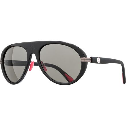 Moncler Grenoble - Navigaze Aviator Sunglasses - Shiny Black/Smoke
