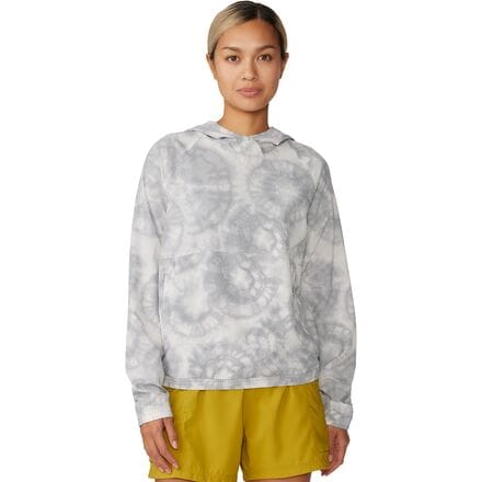 Mountain Hardwear - Sunshadow Long-Sleeve Hoodie - Women's - Grey Ice Spore Dye Print