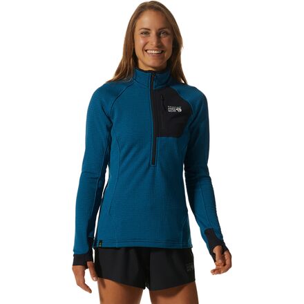 Mountain Hardwear - Polartec Power Grid Half-Zip Jacket - Women's - Vinson Blue Heather