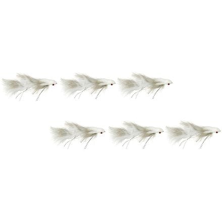 Montana Fly Company - Galloup's Menage A Dungeon - 6 Pack - White/Grey