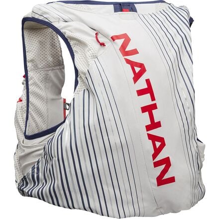 Nathan - Pinnacle 12L Hydration Vest - Vapor Grey/Ribbon Red