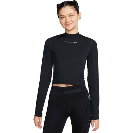 Nike - Trail Dri-Fit Long-Sleeve Top - Women's - Black/Black/Dark Smoke Grey