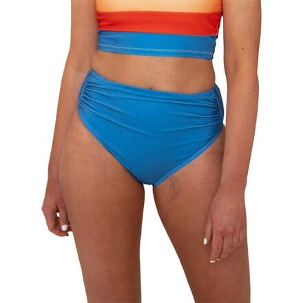 Nani Swimwear - High Leg Ruched Bikini Bottom - Women's - Bay Blue
