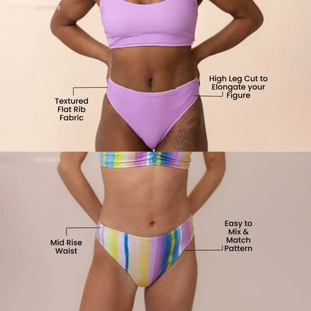 Nani Swimwear - Reversible High Leg Bikini Bottom - Women's