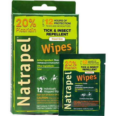 Natrapel - Tick & Insect Repellent Wipes - 12-Pack