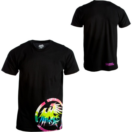 Never Summer Eagle Tie Dye T Shirt Short Sleeve Mens