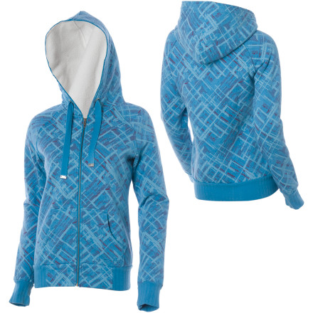 Oakley Geo Plaid Sherpa Fleece Full-Zip Hooded Sweatshirt - Women's