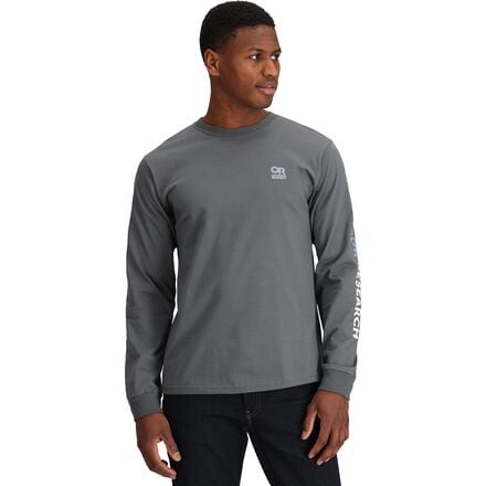 Outdoor Research - Lockup Chest Logo Long-Sleeve T-Shirt - Men's - Charcoal/Topaz