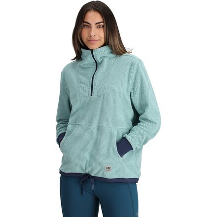 Outdoor Research - Trail Mix 1/4-Zip Pullover - Women's - Sage/Naval Blue