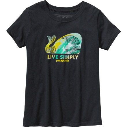 Patagonia - Live Simply Geometric Whale T-Shirt - Short-Sleeve - Girls'