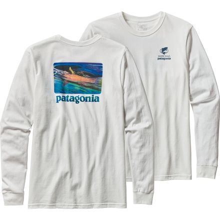 Patagonia - World Trout Slurped Cotton Long Sleeve T-Shirt  - Men's