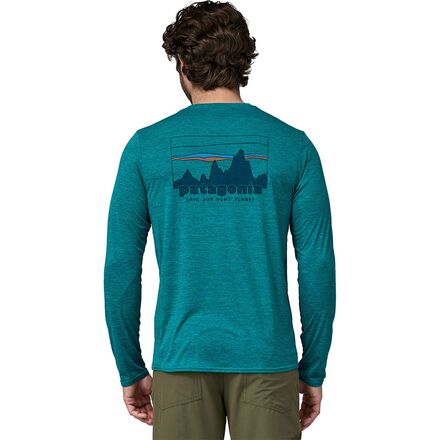 Patagonia - Capilene Cool Daily Graphic Long-Sleeve Shirt - Men's - 73 Skyline/Belay Blue X-Dye