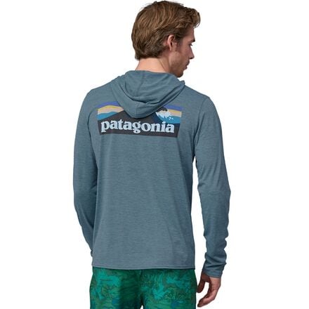 Patagonia - Cap Cool Daily Graphic Hooded Shirt - Men's - Boardshort Logo: Utility Blue X-Dye
