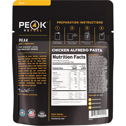 Peak Refuel - Chicken Alfredo - 2 Servings