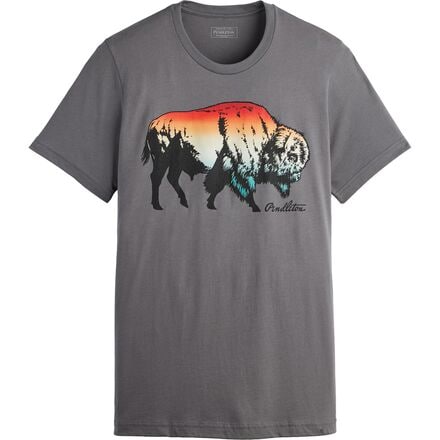Pendleton - Ombre Bison Graphic T-Shirt - Men's - Asphalt/Multi